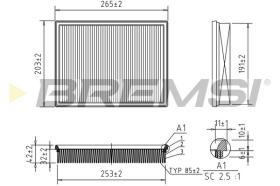 BREMSI FA0400 - FILTRI ARIA - AIR FILTER