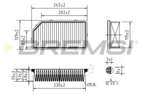 BREMSI FA0537 - FILTRI ARIA - AIR FILTER