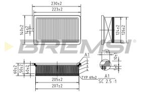 BREMSI FA0548 - FILTRI ARIA - AIR FILTER