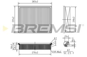 BREMSI FA0551 - FILTRI ARIA - AIR FILTER