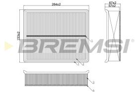BREMSI FA0552 - FILTRI ARIA - AIR FILTER