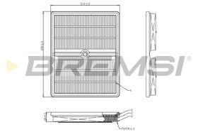 BREMSI FA0553 - FILTRI ARIA - AIR FILTER