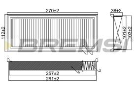 BREMSI FA0560 - FILTRI ARIA - AIR FILTER