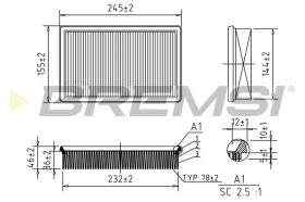 BREMSI FA0565 - FILTRI ARIA - AIR FILTER