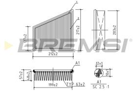 BREMSI FA0567 - FILTRI ARIA - AIR FILTER