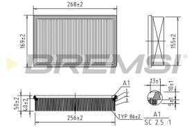 BREMSI FA0570 - FILTRI ARIA - AIR FILTER