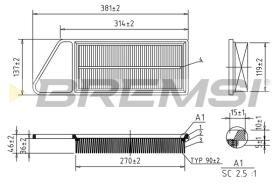 BREMSI FA0577 - FILTRI ARIA - AIR FILTER