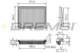 BREMSI FA0578 - FILTRI ARIA - AIR FILTER
