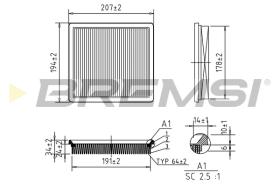 BREMSI FA0581 - FILTRI ARIA - AIR FILTER