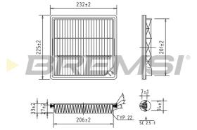BREMSI FA0593 - FILTRI ARIA - AIR FILTER