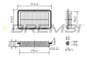 BREMSI FA0596 - FILTRI ARIA - AIR FILTER