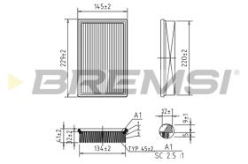 BREMSI FA0600 - FILTRI ARIA - AIR FILTER