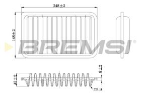 BREMSI FA0602 - FILTRI ARIA - AIR FILTER