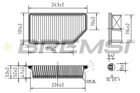 BREMSI FA0604 - FILTRI ARIA - AIR FILTER