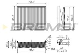 BREMSI FA0606 - FILTRI ARIA - AIR FILTER
