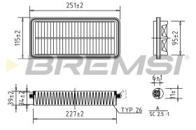 BREMSI FA0609 - FILTRI ARIA - AIR FILTER