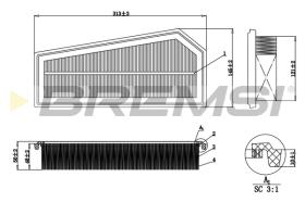 BREMSI FA0627 - FILTRI ARIA - AIR FILTER