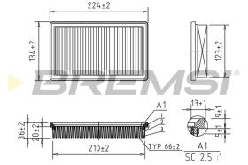 BREMSI FA1023 - FILTRI ARIA - AIR FILTER