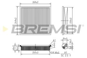 BREMSI FA1028 - FILTRI ARIA - AIR FILTER
