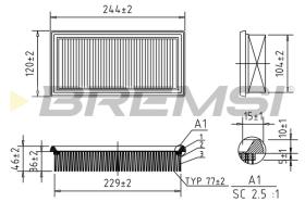 BREMSI FA1030 - FILTRI ARIA - AIR FILTER