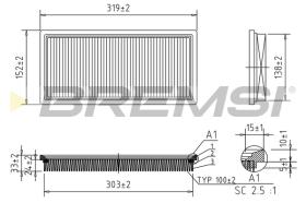 BREMSI FA1031 - FILTRI ARIA - AIR FILTER