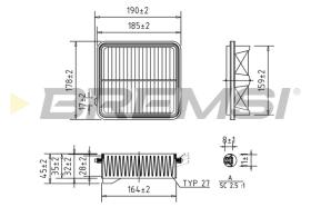BREMSI FA1034 - FILTRI ARIA - AIR FILTER