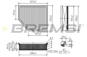 BREMSI FA1036 - FILTRI ARIA - AIR FILTER