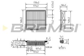 BREMSI FA1041 - FILTRI ARIA - AIR FILTER