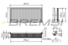 BREMSI FA1042 - FILTRI ARIA - AIR FILTER