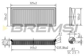 BREMSI FA1046 - FILTRI ARIA - AIR FILTER
