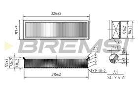 BREMSI FA1051 - FILTRI ARIA - AIR FILTER