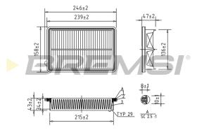BREMSI FA1053 - FILTRI ARIA - AIR FILTER