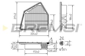 BREMSI FA1054 - FILTRI ARIA - AIR FILTER