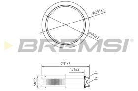 BREMSI FA1059 - FILTRI ARIA - AIR FILTER