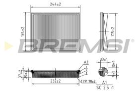 BREMSI FA1060 - FILTRI ARIA - AIR FILTER