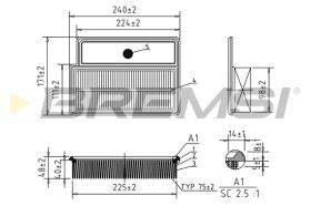 BREMSI FA1065 - FILTRI ARIA - AIR FILTER