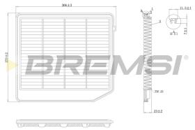 BREMSI FA1075 - FILTRI ARIA - AIR FILTER