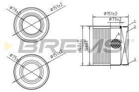 BREMSI FA1080 - FILTRI ARIA - AIR FILTER