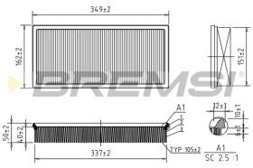 BREMSI FA1084 - FILTRI ARIA - AIR FILTER