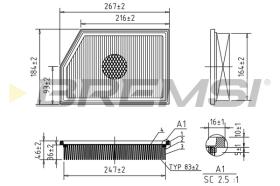 BREMSI FA1086 - FILTRI ARIA - AIR FILTER