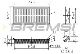 BREMSI FA1100 - FILTRI ARIA - AIR FILTER