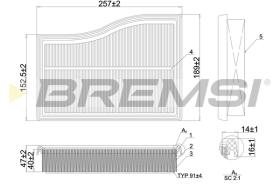 BREMSI FA1101 - FILTRI ARIA - AIR FILTER