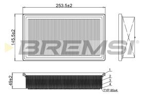 BREMSI FA1102 - FILTRI ARIA - AIR FILTER