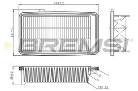 BREMSI FA1109 - FILTRI ARIA - AIR FILTER