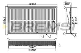 BREMSI FA1112 - FILTRI ARIA - AIR FILTER