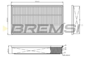 BREMSI FA1113 - FILTRI ARIA - AIR FILTER