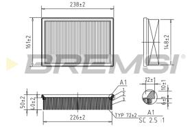 BREMSI FA1119 - FILTRI ARIA - AIR FILTER