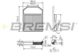 BREMSI FA1120 - FILTRI ARIA - AIR FILTER