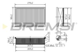 BREMSI FA1125 - FILTRI ARIA - AIR FILTER