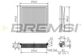 BREMSI FA1126 - FILTRI ARIA - AIR FILTER